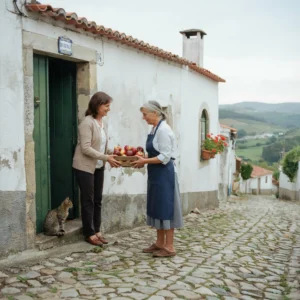 offrir des pommes à son voisin